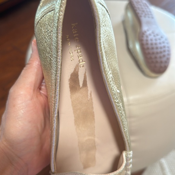 Kate Spade gold loafer size 10 - Picture 7 of 9
